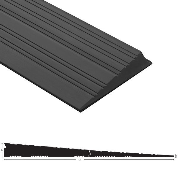 NGP RR42 ADA Rubber Wheelchair Ramp 12" Wide x 1" High | ANSI/BHMA Certified