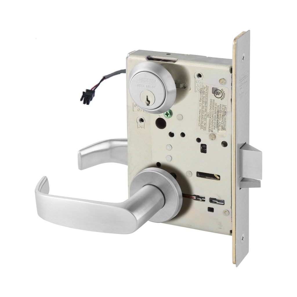 Sargent 8272 LNL US26D Fail Safe Electric Mortise Lock – Locks Both Levers, 12/24VDC