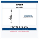 Sargent 700106-ETL-26D Concealed Vertical Rod Multi-Point Lock 84"–96" Satin Chrome 26D