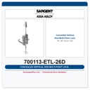 Sargent 700113-ETL-26D Concealed Vertical Rod Multi-Point Lock, 84"–96" Doors, 26D