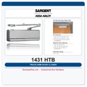 Sargent 1431 HTB Powerglide Door Closer | Pull Side Hold Open Track Arm with Bumper | ANSI Grade 1