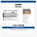 Sargent 1431 POTB Powerglide Door Closer | Push Side Track Arm with Bumper