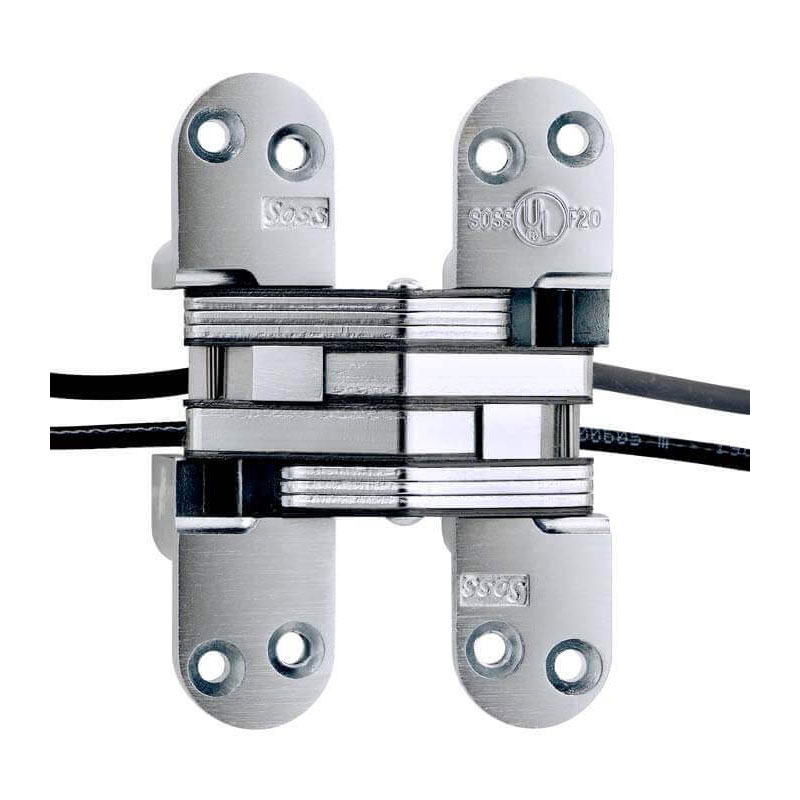 SOSS 218PT Heavy Duty Power Transfer Invisible Hinge – UL Listed, 20-Min Fire Rated, 1-3/4" Min Door