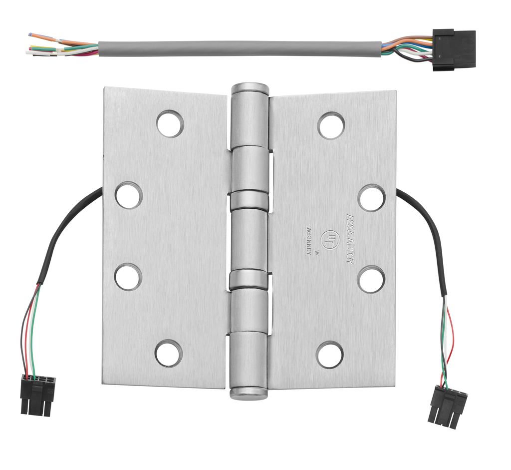 McKinney TA2714 QC4 ElectroLynx Electric Hinge 4-1/2x4-1/2 US26D 4-Wire