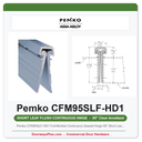 Pemko CFM95SLF-HD1 Full-Mortise Continuous Geared Hinge 95" Short Leaf Flush Clear Anodized HD1