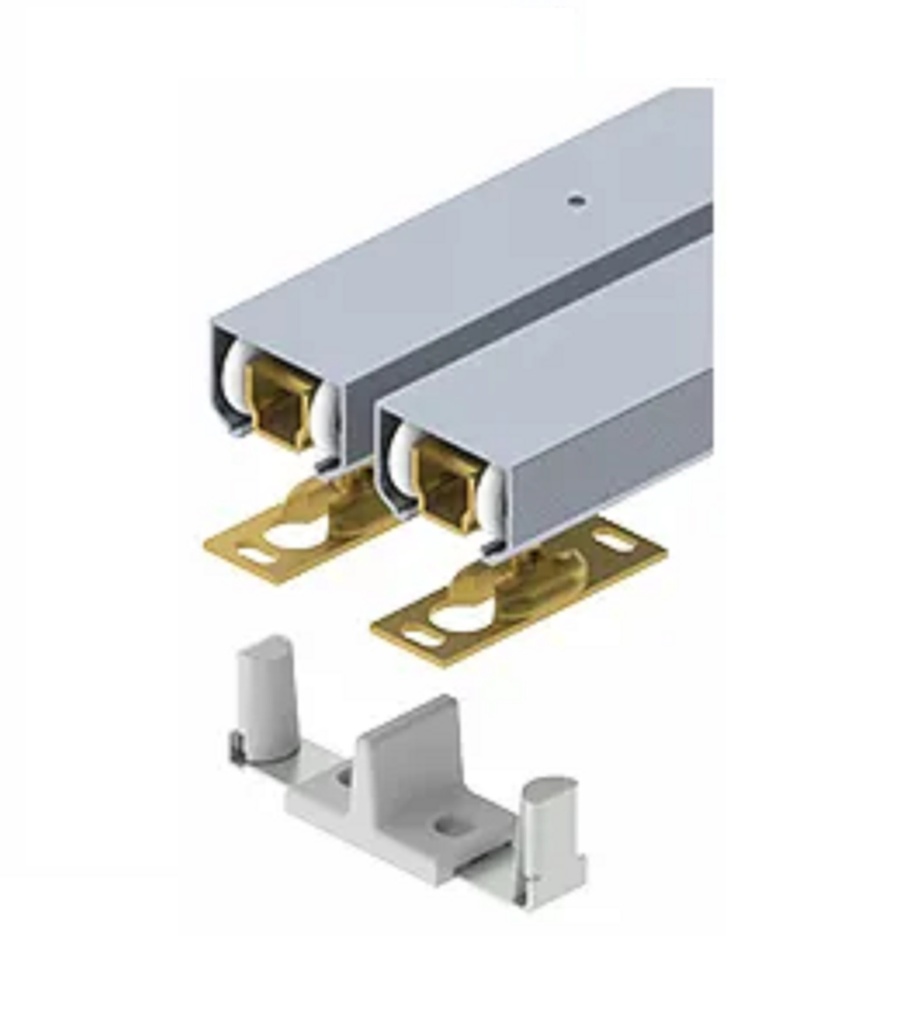 Hager 9611HD Heavy Duty Bypass Sliding Door Track Set – BHMA Grade 1, 250 lb