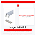 Hager 9614RS Bypass Sliding Door Track Set – 1-3/8" Doors, BHMA Grade 1