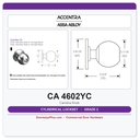 Accentra CA 4602YC Grade 2 Privacy Knob Latchset | 630 Satin Stainless Steel