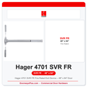 Hager 4701 SVR FR Fire Rated Exit Device – 48" x 84" Door