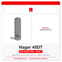 Hager 45DT Dummy Lever Exit Trim – Blank Escutcheon | Grade 1