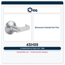 PDQ 4SH09 Outside Lever Exit Trim – Philadelphia Lever ANSI 09 Storeroom | Polished Bronze BHMA 611