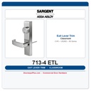 Sargent 713-4 ETL Outside Trim – CVR Classroom ANSI 08 US26D 80 Series
