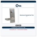 PDQ 6W09 Outside Exit Device Trim – Storeroom PHL Finish