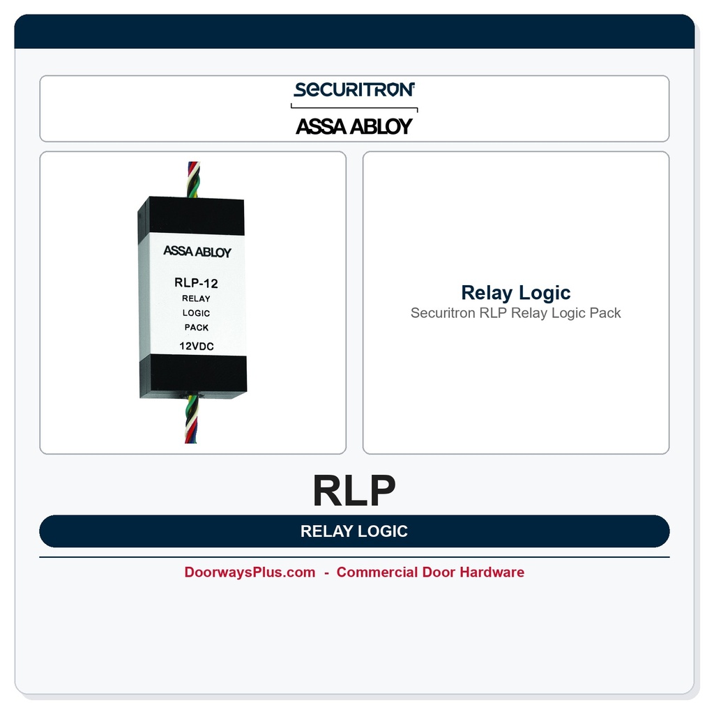Securitron RLP Relay Logic Pack – DPDT Latching Relay for Access Control