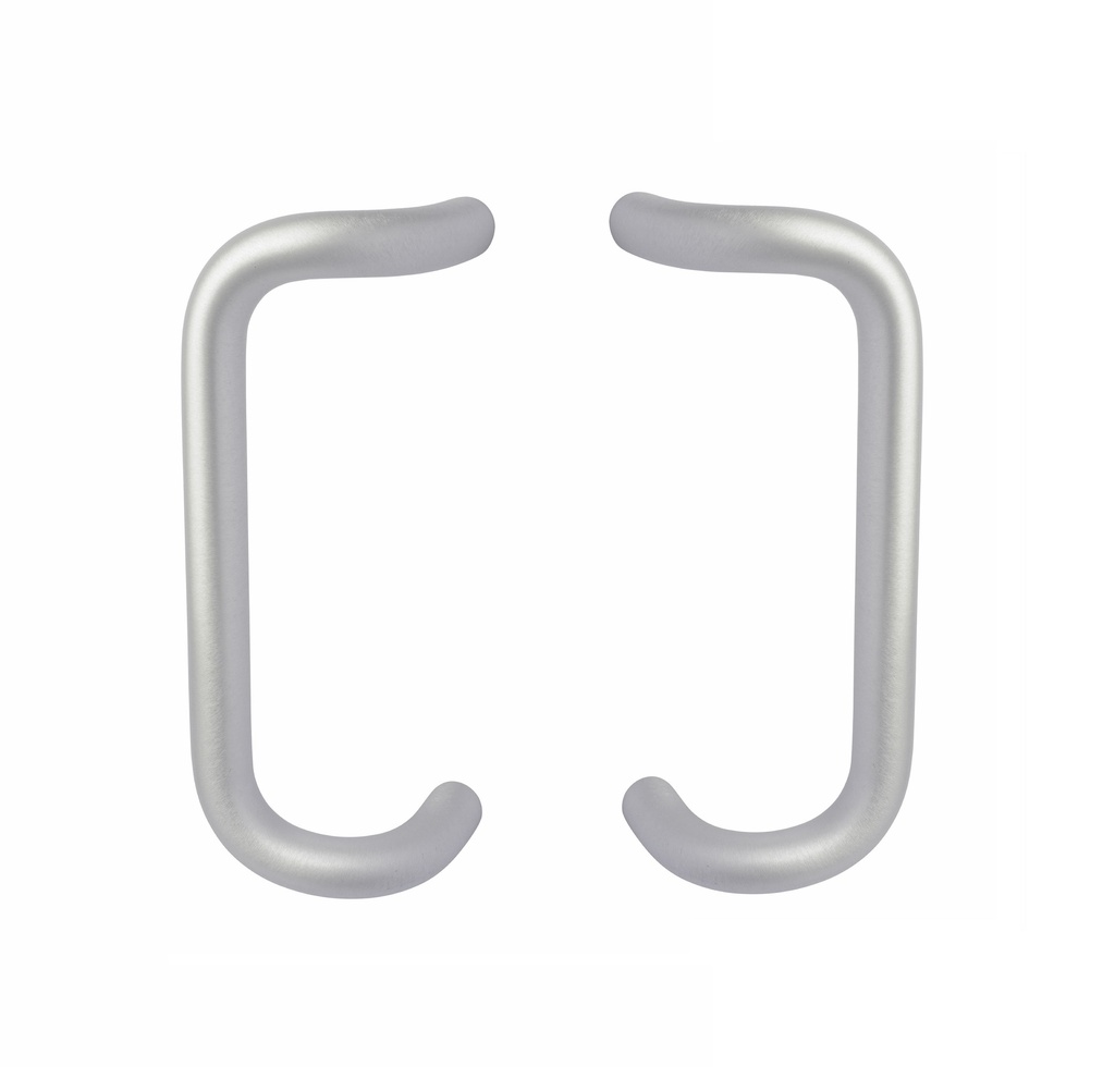 Rockwood BF157 Offset Pull Handle, Back to Back, 10" CTC, 1" Dia, Solid Aluminum