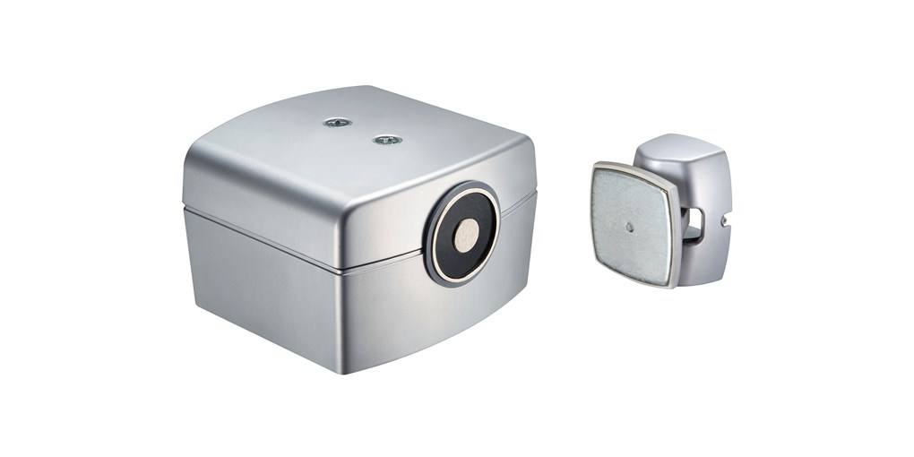 Rixson 980M Floor-Mount Magnetic Release, 689 Spray Aluminum