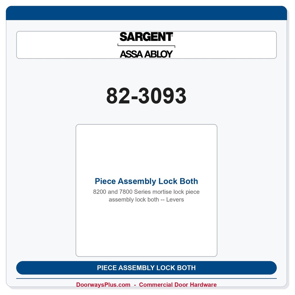 Sargent 82-3093 Piece Assembly Lock Both Levers