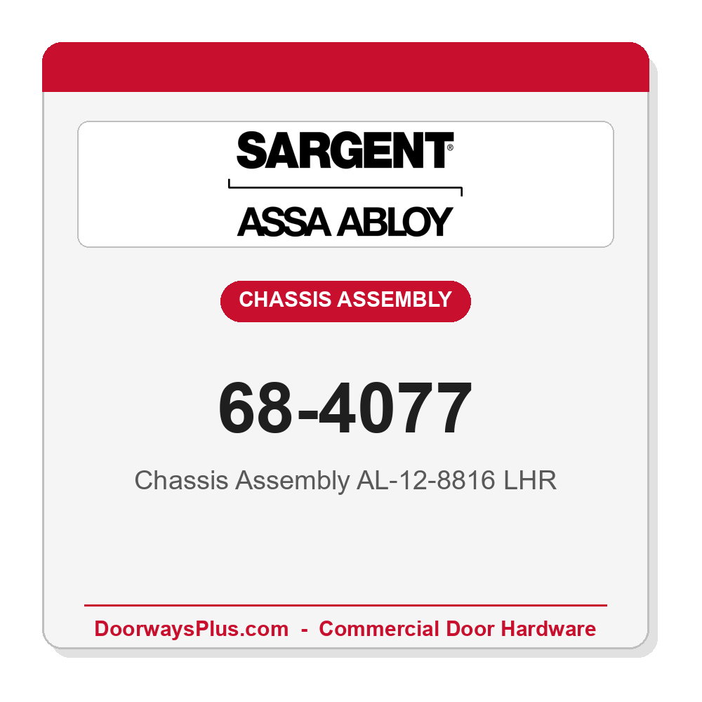 Sargent 68-4077 Chassis Assembly AL-12-8816 LHR