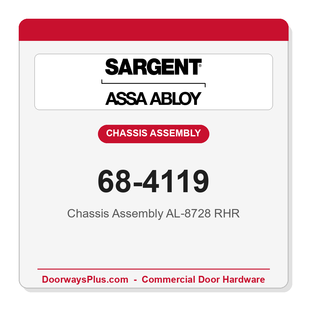 Sargent 68-4119 Chassis Assembly AL-8728 RHR