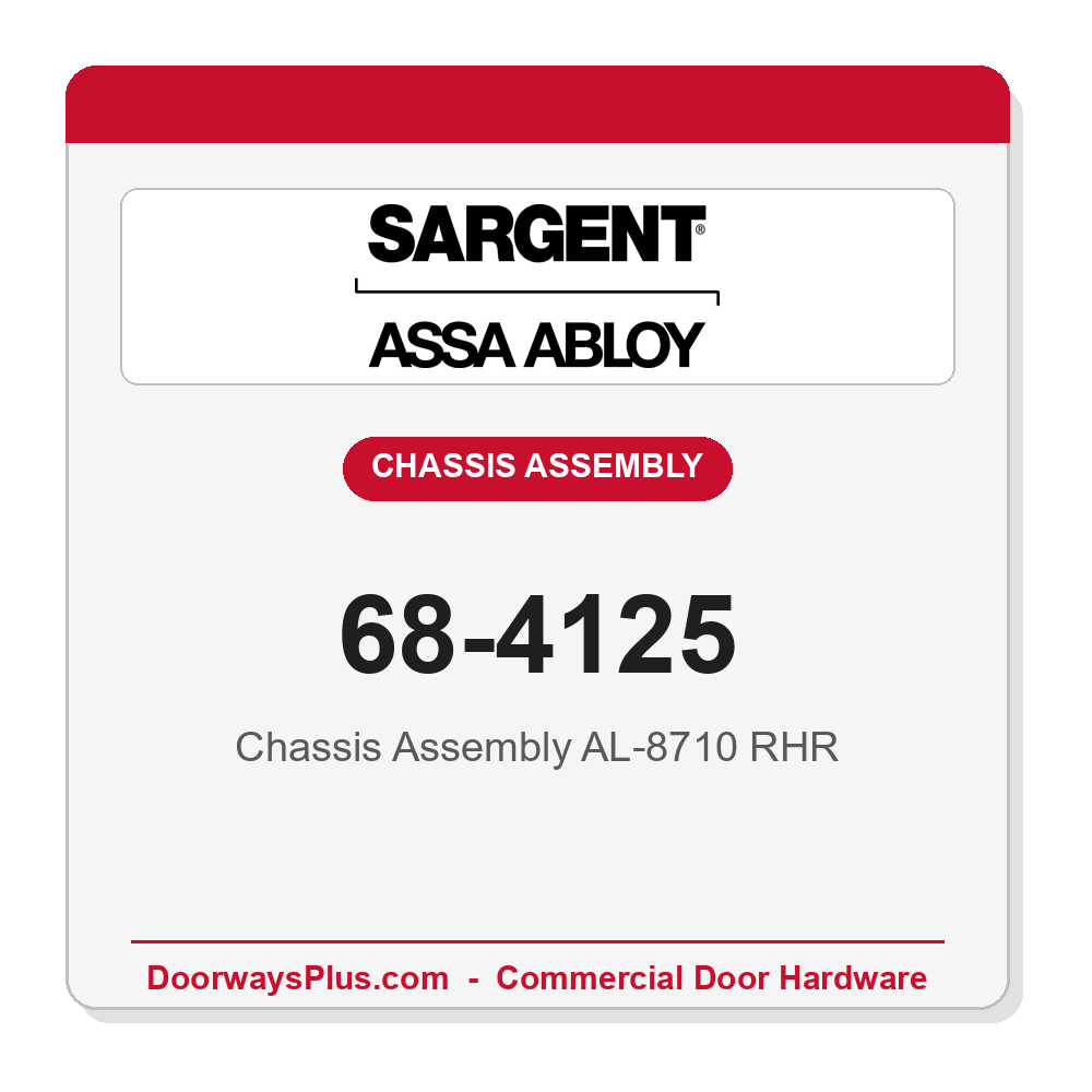 Sargent 68-4125 Chassis Assembly AL-8710 RHR