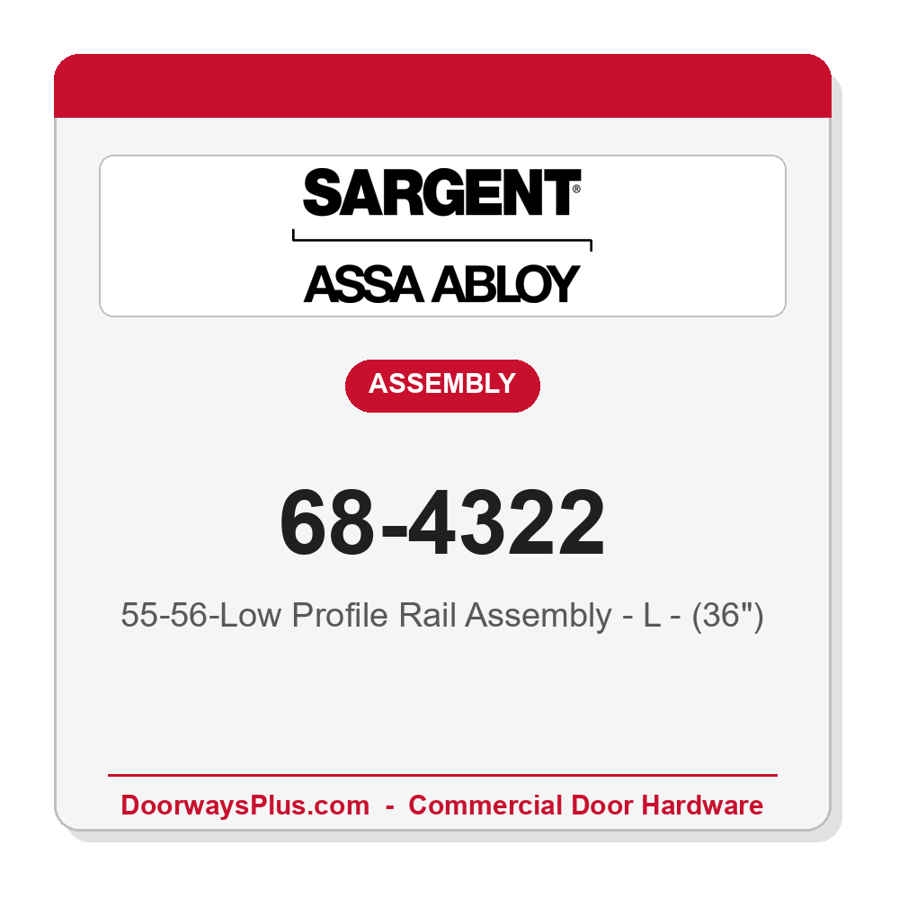 Sargent 68-4322 55-56-Low Profile Rail Assembly - L - (36")