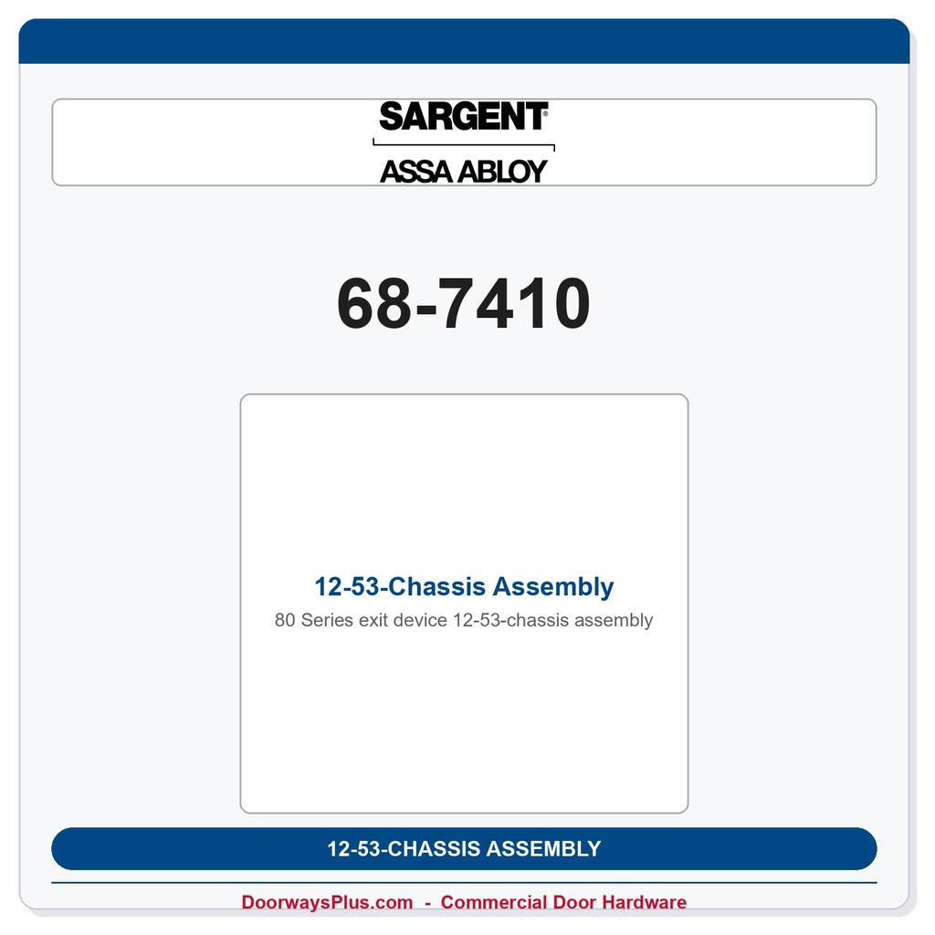 Sargent 68-7410 12-53-Chassis Assembly