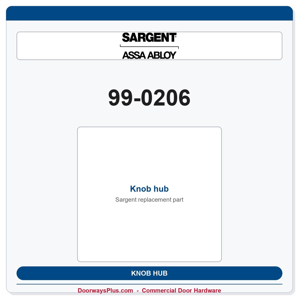 Sargent 99-0206 Knob Hub | OEM 80 Series Exit Device Part (8313, 8913)