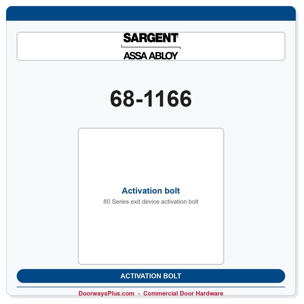 Sargent 68-1166 Activation bolt