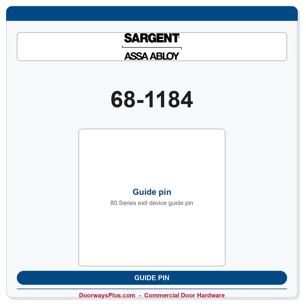 Sargent 68-1184 Guide pin