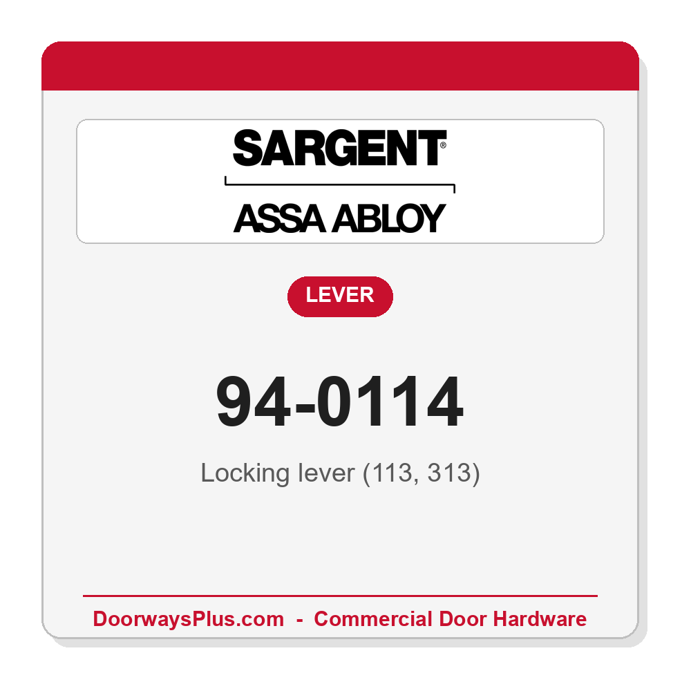 Sargent 94-0114 Locking lever (113, 313)