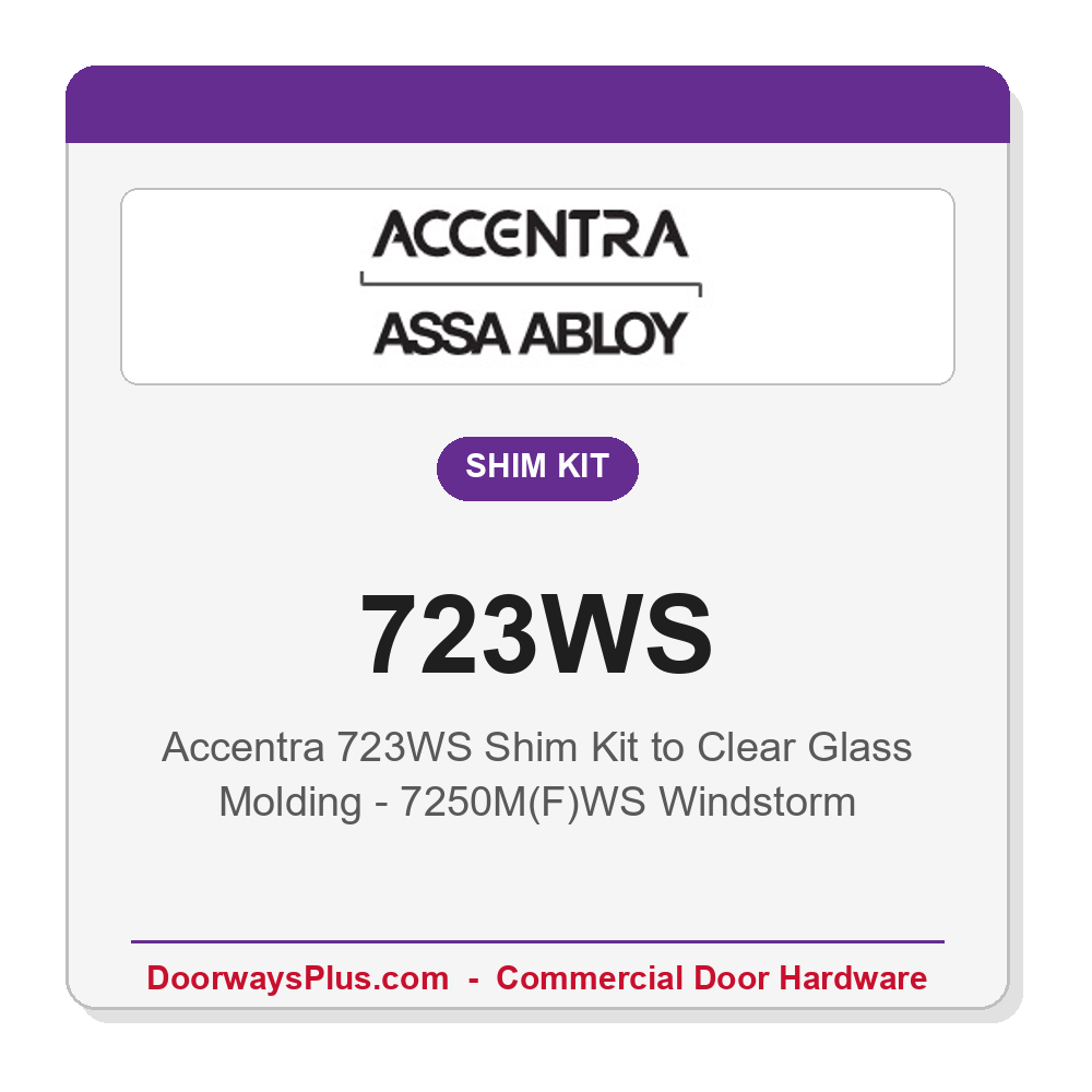 Accentra 723WS Shim Kit to Clear Glass Molding - 7250M(F)WS Windstorm