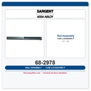 Sargent 68-2978 Rail Assembly Cam Lockdown F