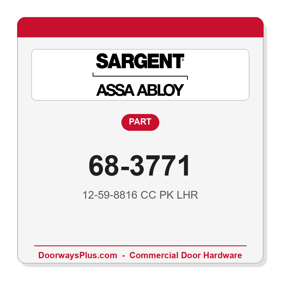 Sargent 68-3771 12-59-8816 CC PK LHR