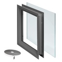 NGP L-FRA100 Steel Door Window Kit – 1/4" Polycarbonate Glass