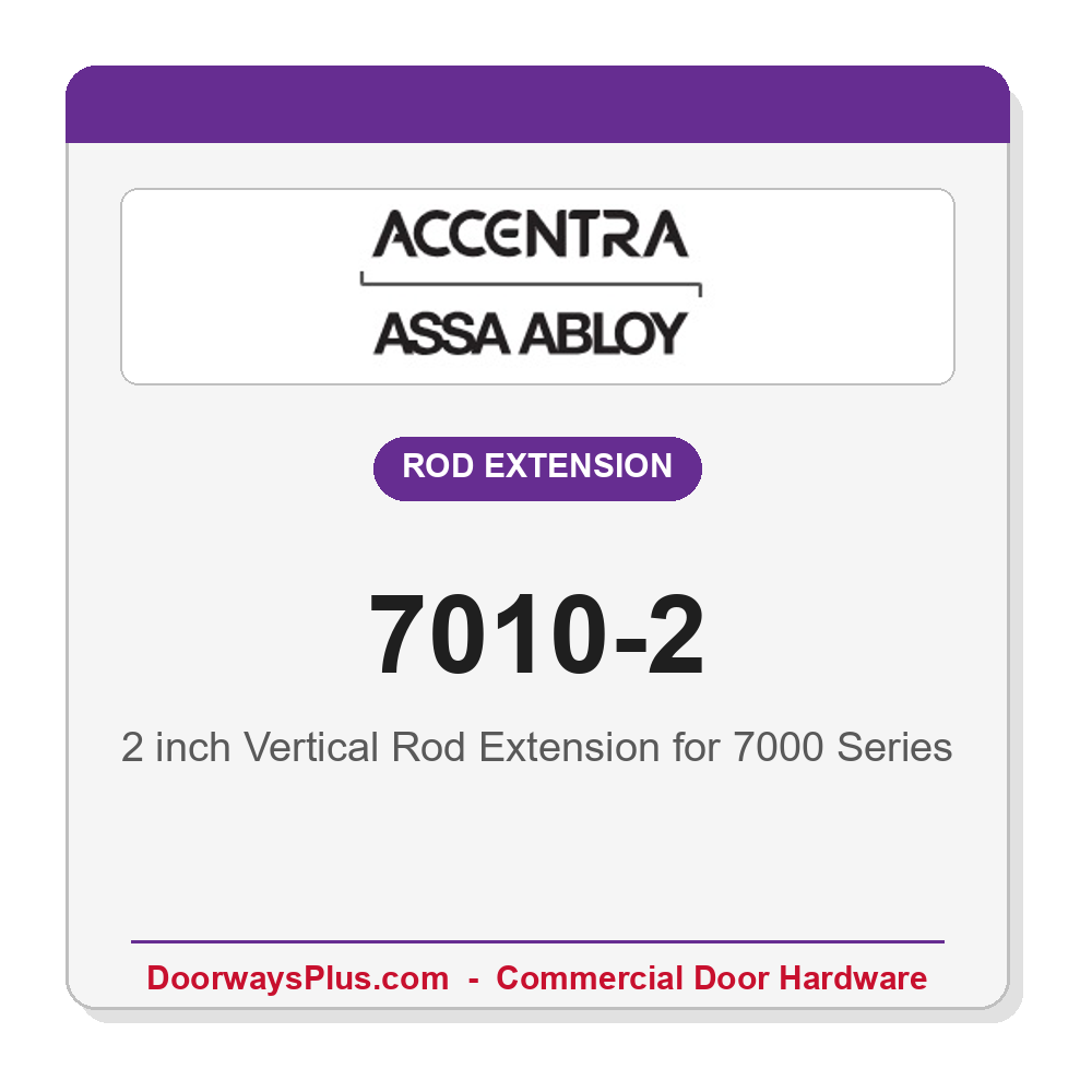 Accentra 7010-2 2 inch Vertical Rod Extension for 7000 Series