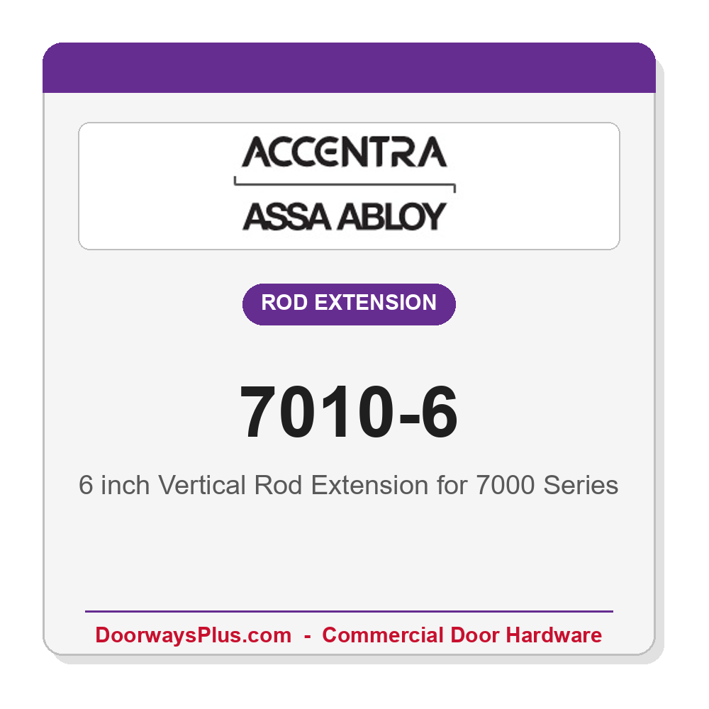 Accentra 7010-6 6 inch Vertical Rod Extension for 7000 Series
