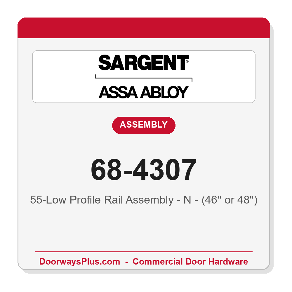 Sargent 68-4307 55-Low Profile Rail Assembly - N - (46" or 48")