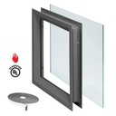 NGP L-FRA100 Fire Rated Steel Window Kit with Pyran Ceramic Glass