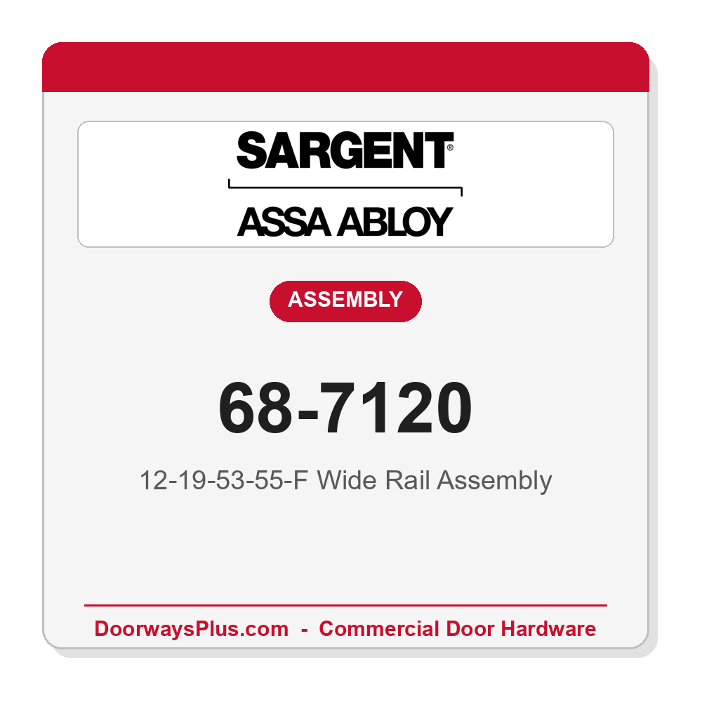 Sargent 68-7120 12-19-53-55-F Wide Rail Assembly