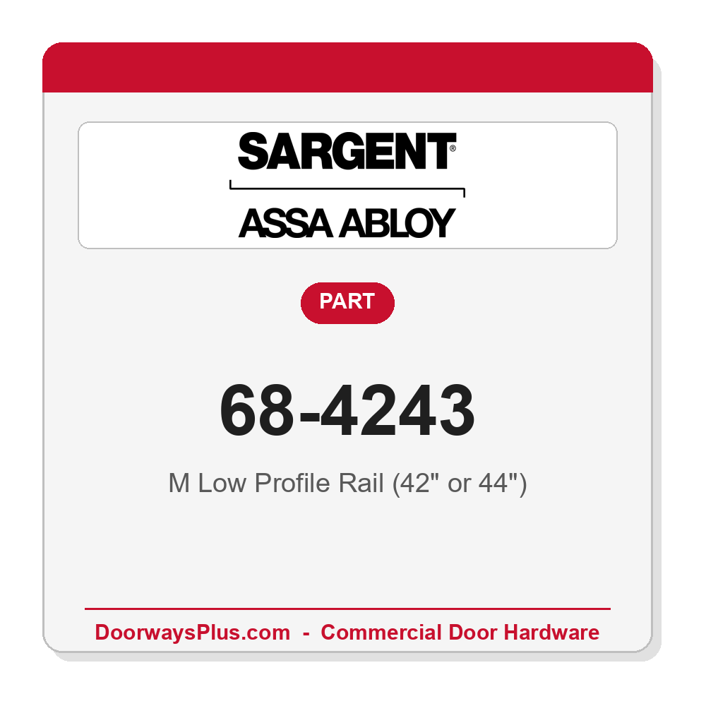 Sargent 68-4243 M Low Profile Rail (42" or 44")