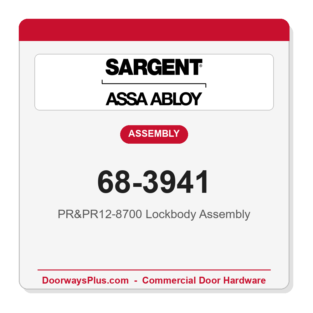 Sargent 68-3941 PR&PR12-8700 Lockbody Assembly