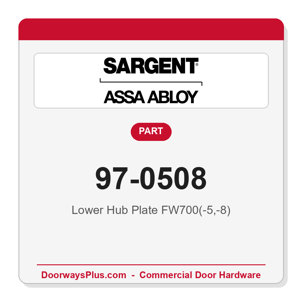 Sargent 97-0508 Lower Hub Plate FW700(-5,-8) - Pack of 2