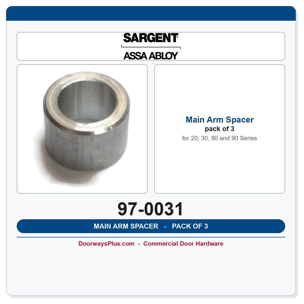 Sargent 97-0031 Main arm spacer - Pack of 3