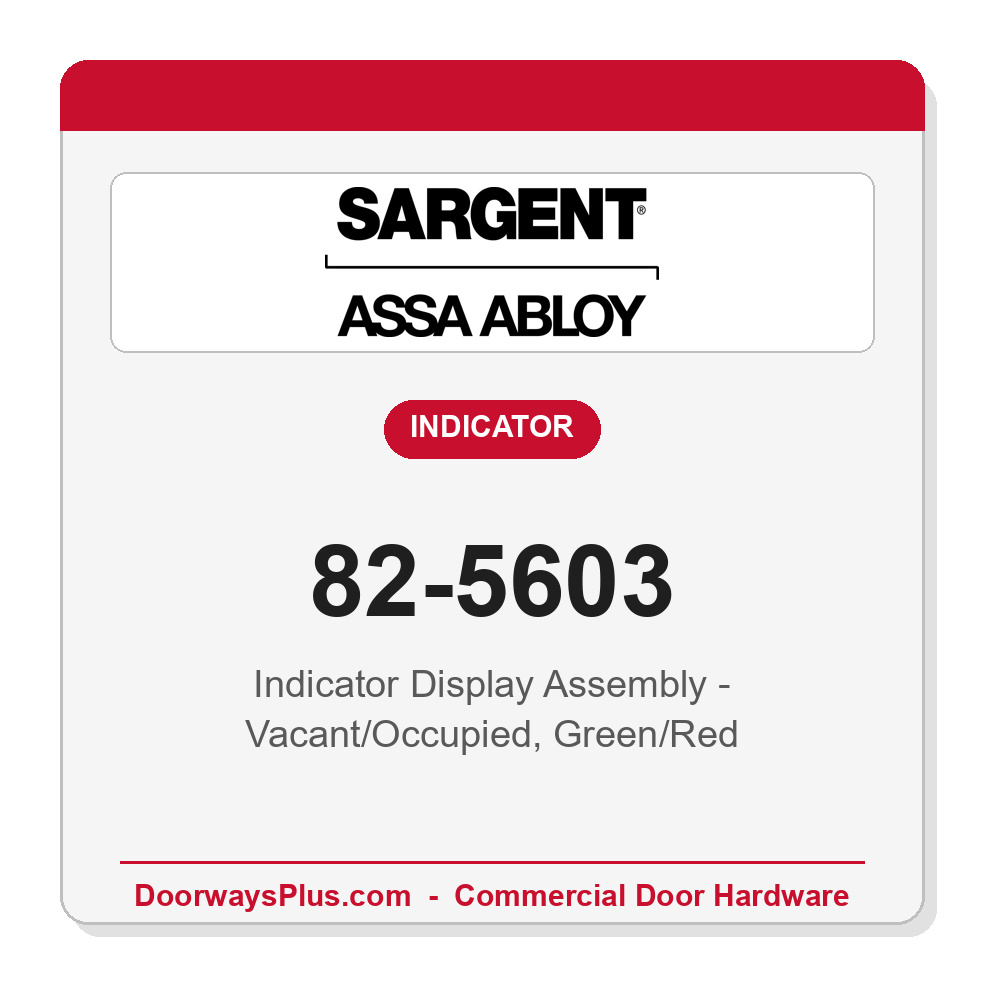 Sargent 82-5603 Indicator Display Assembly - Vacant/Occupied, Green/Red