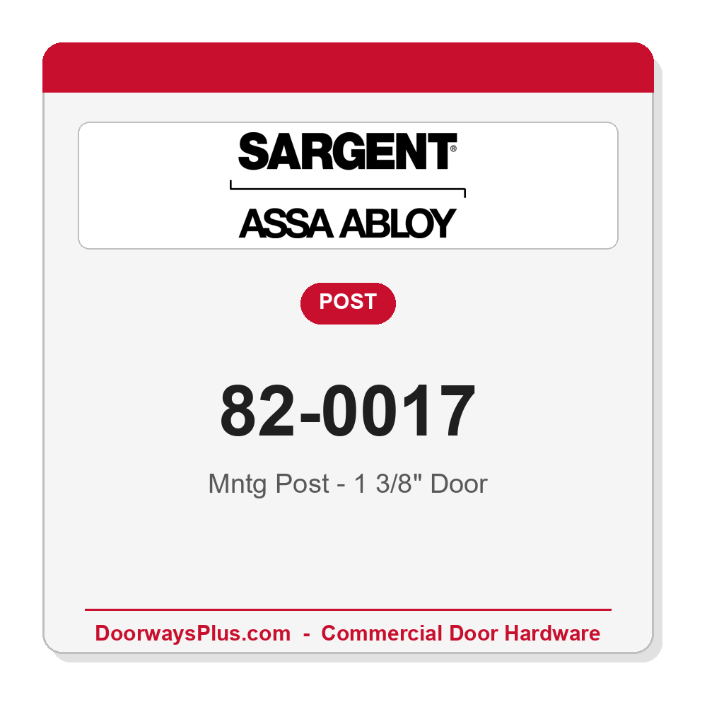 Sargent 82-0017 Mntg Post - 1 3/8" Door - Pack of 3