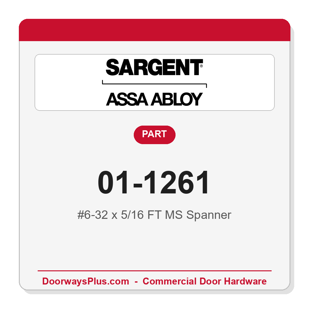 Sargent 01-1261 #6-32 x 5/16 FT MS Spanner - Pack of 2