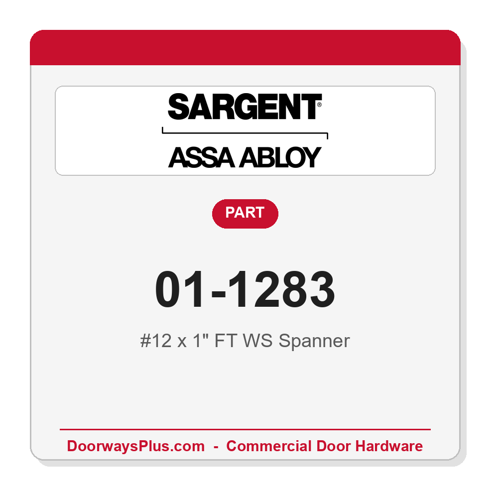 Sargent 01-1283 #12 x 1" FT WS Spanner - Pack of 2