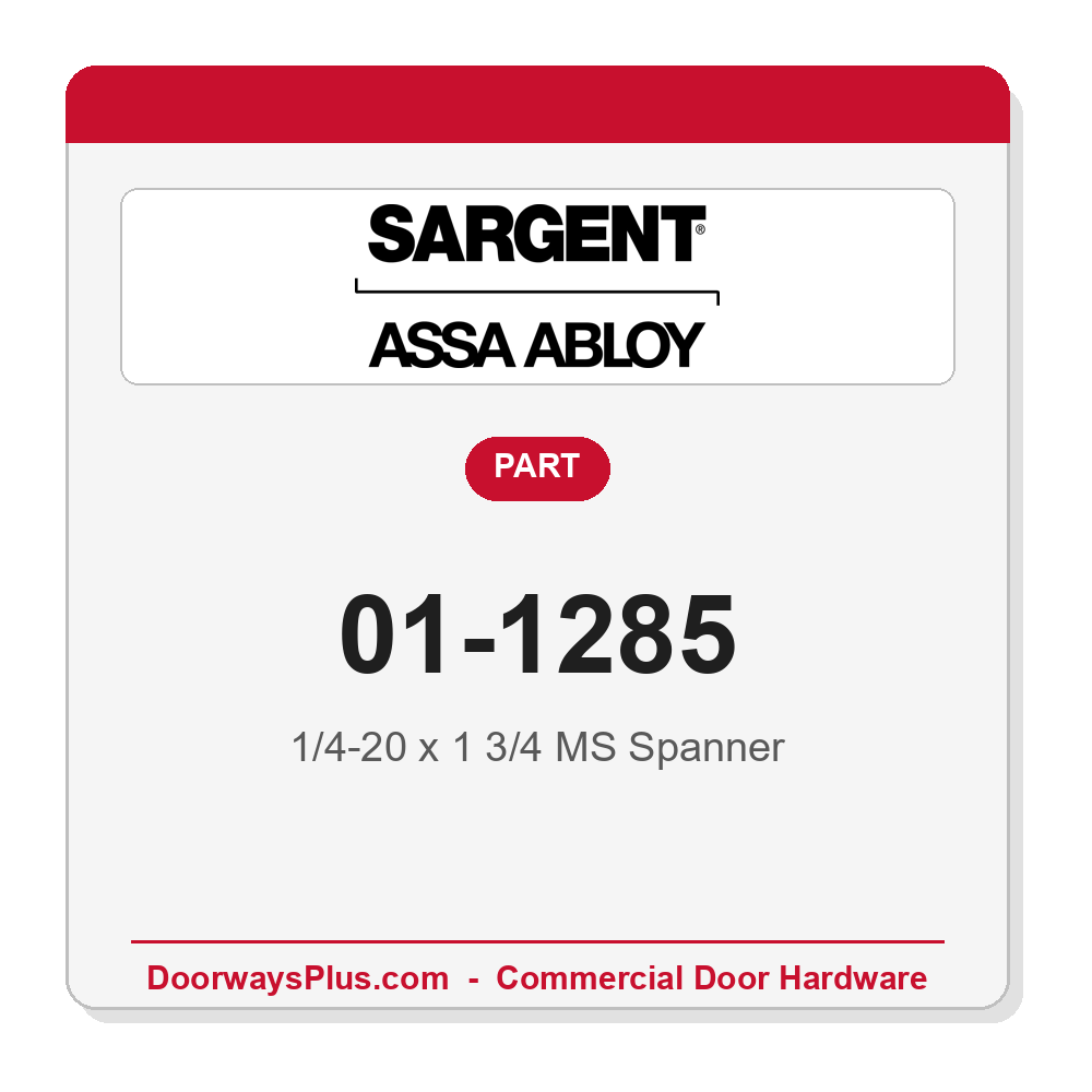 Sargent 01-1285 1/4-20 x 1 3/4 MS Spanner