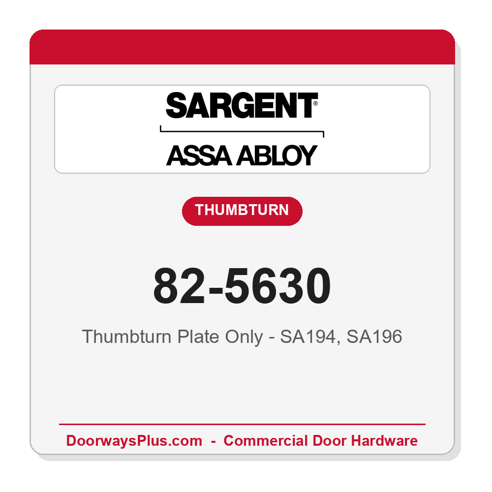 Sargent 82-5630 Thumbturn Plate Only - SA194, SA196