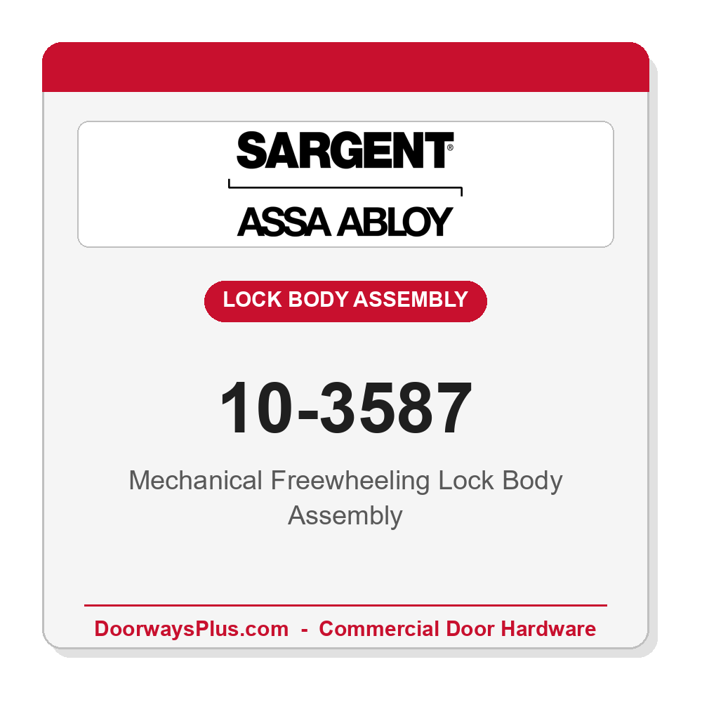 Sargent 10-3587 Mechanical Freewheeling Lock Body Assembly